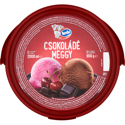 Ledo csokoládés-meggyes jégkrém 2000 ml