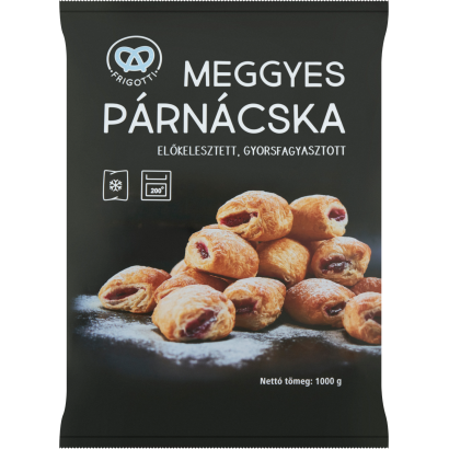 Frigotti előkelesztett, gyorsfagyasztott meggyes párnácska 1000 g