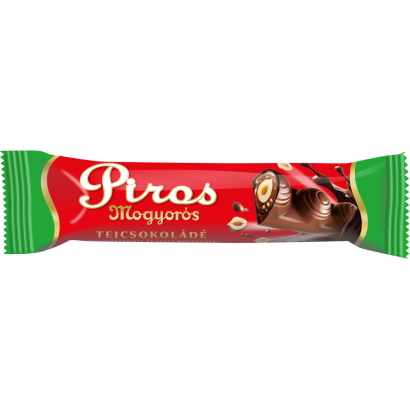 Piros Mogyorós mogyorókrémmel töltött tejcsokoládé egész mogyoróval 35 g