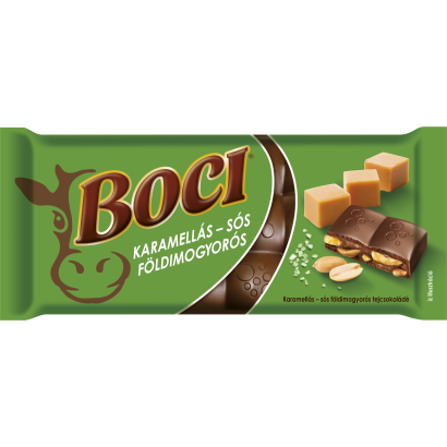 Boci tejcsokoládé földimogyorós töltelékkel sózott karamellizált földimogyoróval 105 g