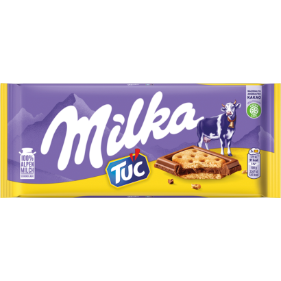Milka Tuc Alpesi tejcsokoládé sós krékerrel 87 g