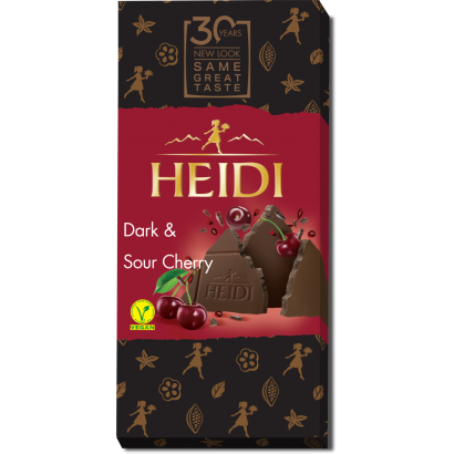 Heidi Dark Étcsokoládé meggydarabkákkal 80 g