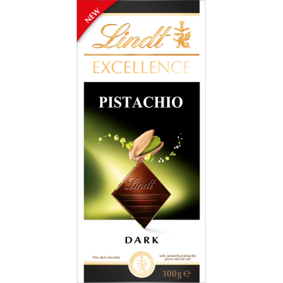 Lindt Excellence étcsokoládé karamellizált pisztáciával és tengeri sóval 100 g