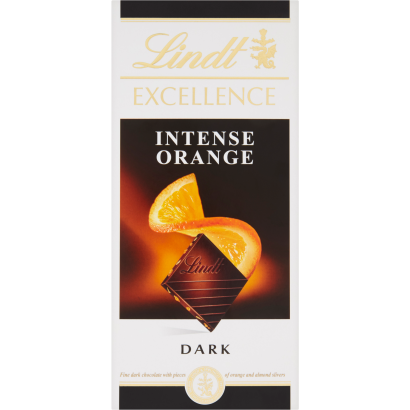 Lindt Excellence Intense Orange étcsokoládé narancslével és mandulával 100 g