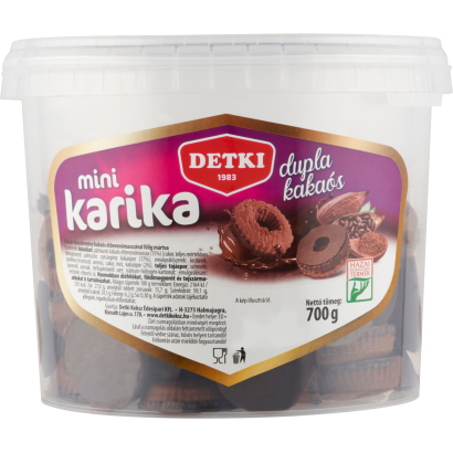 Detki Mini Karika kakaós teasütemény kakaós étbevonómasszával félig mártva 700 g