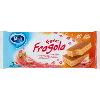 Midi Farci Fragola édesipari péksütemény földiepres töltelékkel 10 x 28 g (280 g)