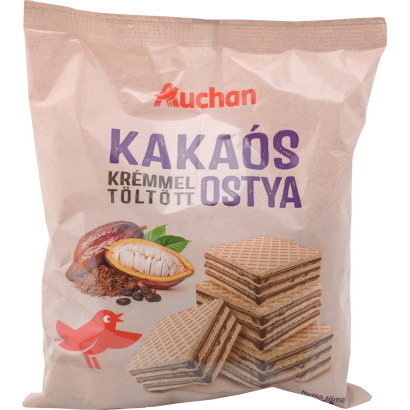 Auchan Kedvenc kakaós krémmel (75%) töltött ostya 180 g
