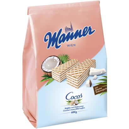 Manner ropogós ostya kókuszkrém töltelékkel 400 g