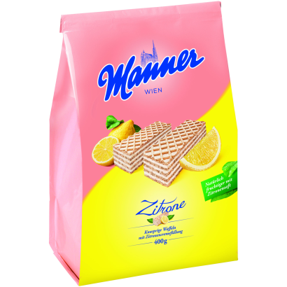 Manner citromízű krémmel töltött ostyaszeletek 400 g