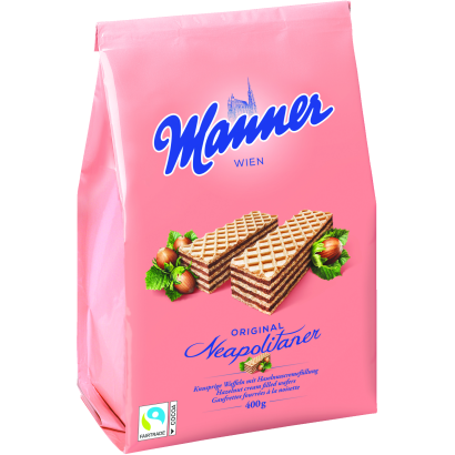 Manner mogyorókrémmel töltött ropogós ostyaszeletek 400 g