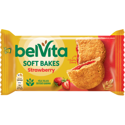 Belvita Soft Bakes gabonás keksz epres töltelékkel 50 g