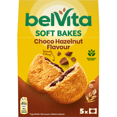 Belvita gabonás omlós keksz, mogyorós ízű kakaós töltelékkel 250 g