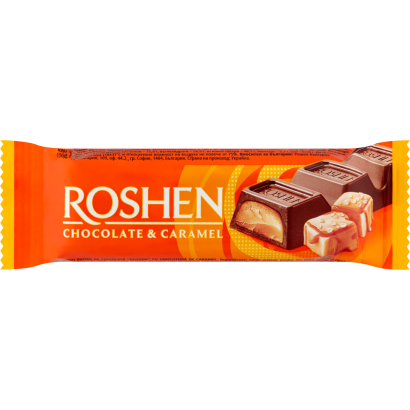 Roshen tejcsokoládé szelet karamell töltelékkel 30 g