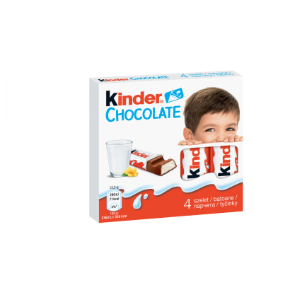 Kinder tejcsokoládé szelet tejes krémmel töltve 4 db 50 g