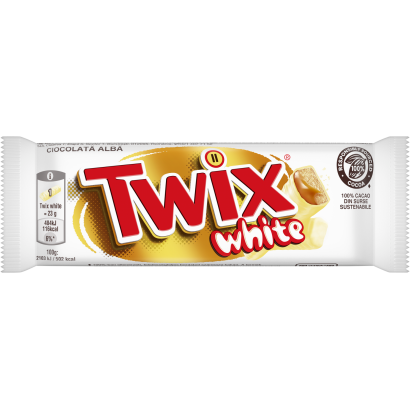 Twix White kekszes szeletek karamellával fehér csokoládéba mártva 2 x 23 g (46 g)