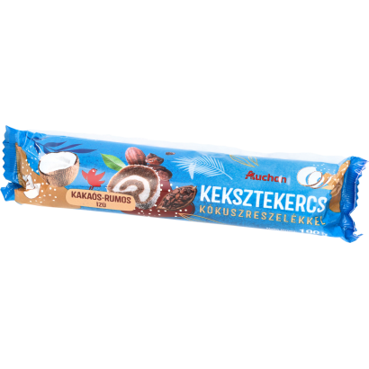 Auchan Kedvenc kakaós-rumos ízű keksztekercs 190 g