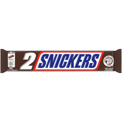 Snickers karamellás földimogyorós krémes szelet földimogyoró darabokkal 2 x 37,5 g (75 g)