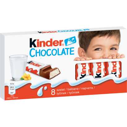 Kinder tejcsokoládé szelet tejes krémmel töltve 8 db 100 g
