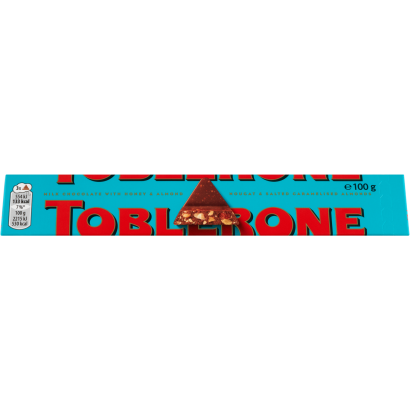 Toblerone svájci tejcsokoládé sózott, karamellizált mandulával, mézzel és mandulanugáttal 100 g
