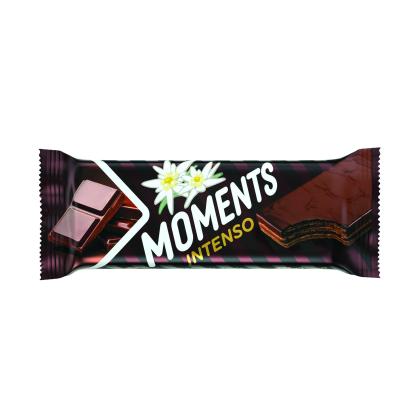 Moments Intenso csokoládés-kakaós krémmel töltött kakaós ostyaszelet kakaós bevonómasszában 40 g