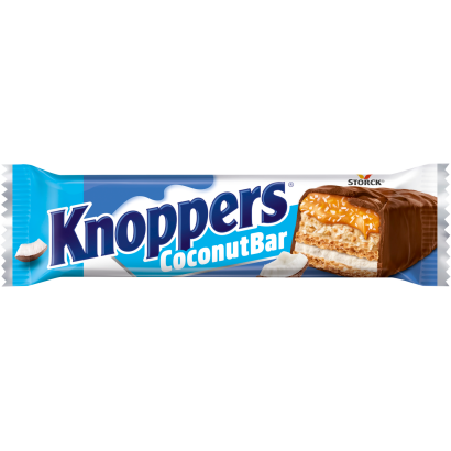 Knoppers CoconutBar tejes-kókuszos-mogyorós krémmel töltött tejcsokoládéval bevont ostyaszelet 40 g