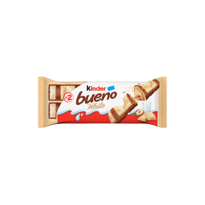 Kinder Bueno White fehércsokoládéval bevont ostya tejes-mogyorós krémmel töltve 2 db 39 g
