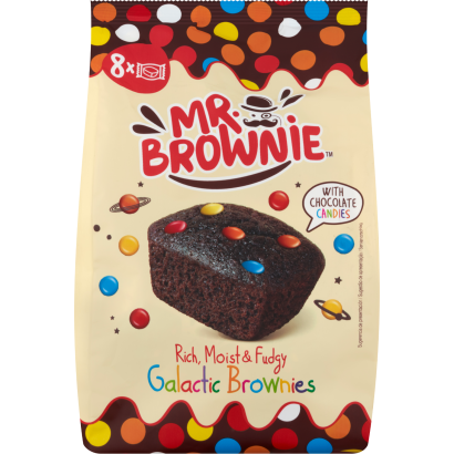 Mr. Brownie brownie tejcsokoládés cukorbevonatos drazsékkal 8 x 25 g (200 g)
