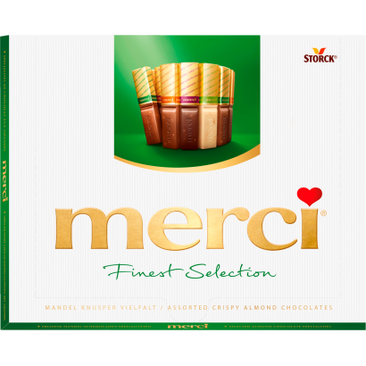 Merci Crispy Selection 4 mandulás csokoládékülönlegesség 250 g