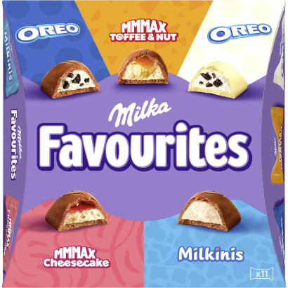 Milka Favourites töltött csokoládé válogatás 11 db 95 g
