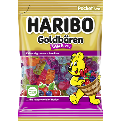 Haribo Goldbaren Wild Berry gyümölcsízű gumicukorka 80 g
