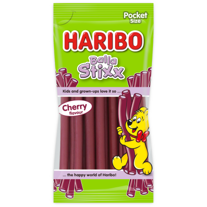 Haribo Balla Stixx cseresznyeízű gumicukorka 80 g