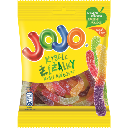 Jojo Savanyú Kukac vegyes gyümölcsízű gluténmentes gumicukorka 80 g