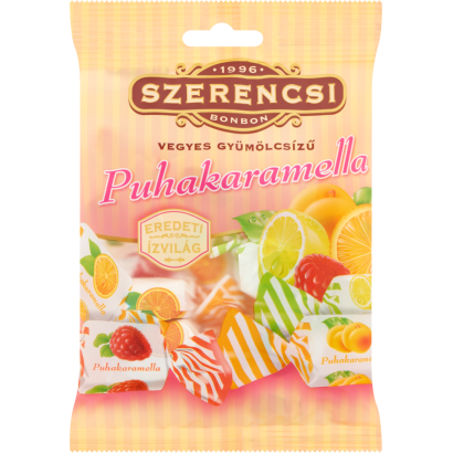 Szerencsi vegyes gyümölcsízű puhakaramella 70 g
