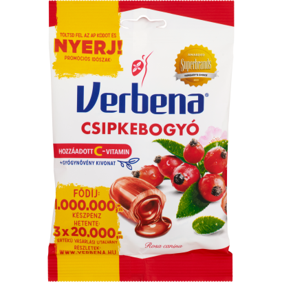 Verbena töltött keménycukorka csipkebogyó kivonattal és C-vitaminnal 60 g