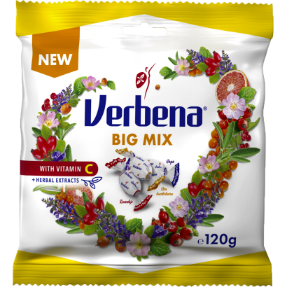Verbena Big Mix töltött keménycukorka vitaminokkal 120 g