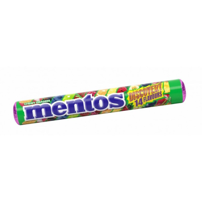Mentos Discovery 14 Flavours vegyes gyümölcs ízű cukordrazsé 37,5 g