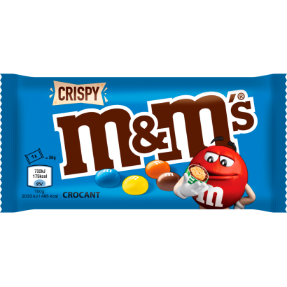 M&M's Crispy tejcsokoládés drazsé cukorbevonattal és ropogós rizzsel a közepén 36 g