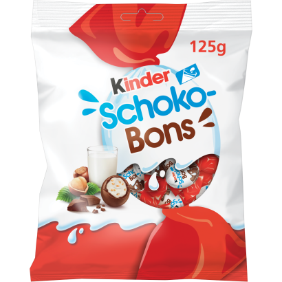 Kinder Schoko-Bons tejcsokoládé bonbonok tejes krémmel és mogyoródarabkákkal töltve 125 g