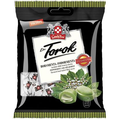 Dr Torok borsmenta fodormenta ízű töltött keménycukorka 75 g
