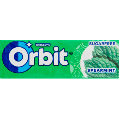Orbit Spearmint mentaízű cukormentes rágógumi édesítőszerrel 14 g