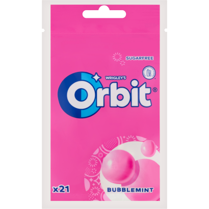 Orbit Bubblemint gyümölcs- és mentaízű cukormentes rágógumi édesítőszerrel 29 g