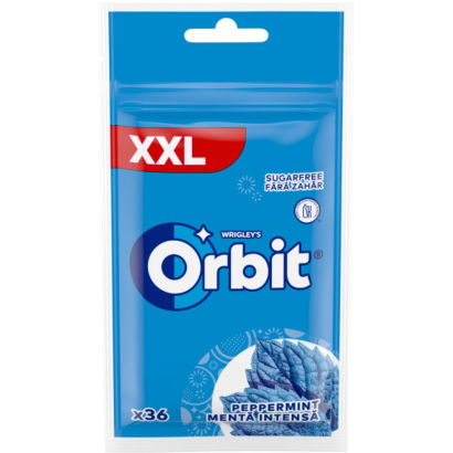 Orbit XXL Peppermint mentaízű cukormentes rágógumi édesítőszerrel 50 g