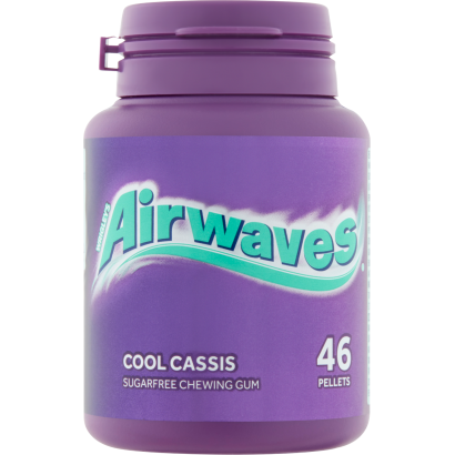 Airwaves Cool Cassis mentol- és feketeribizli-ízű cukormentes rágógumi édesítőszerrel 64 g