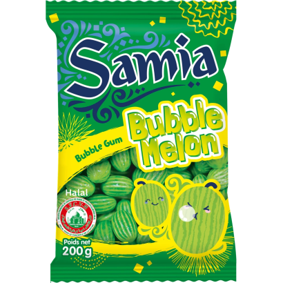 Samia halal cukorbevonatú dinnye ízű rágógumi 200 g