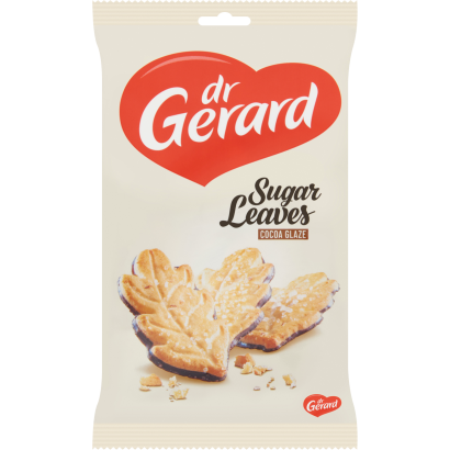 Dr Gerard Sugar Leaves keksz cukorszórattal és kakaós bevonattal 165 g