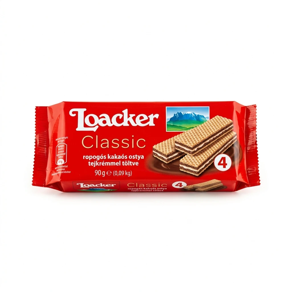 Loacker Classic ropogós kakaós ostya tejkrémmel töltve 90 g