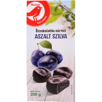 Auchan Kedvenc Étcsokoládéba mártott aszalt szilva 200 g