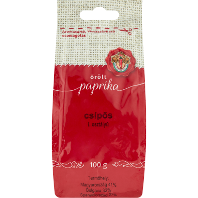 Őrölt paprika I.osztályú csípős 100 g