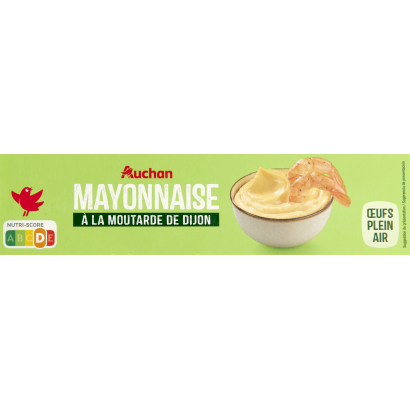 Auchan Kedvenc majonéz Dijoni mustárral, csökkentett zsírtartalommal 180 g