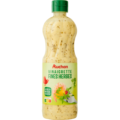 Auchan Kedvenc Salátaöntet zöldfűszerekkel csökkentett energiatartalmú 500 ml